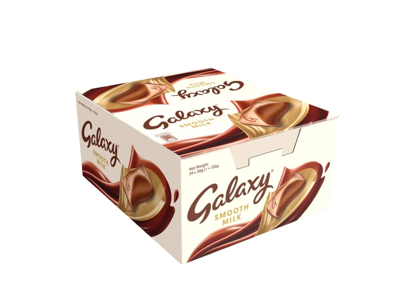 Galaxy Milk Chocolate Candy Bar, 24 x 30g, 720g Total