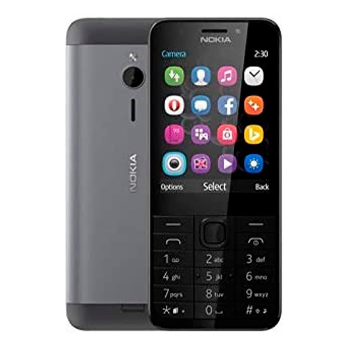 Nokia 230 Dual-SIM 16MB (GSM Only | No CDMA) Factory Unlocked 2G Cell Phone (Dark Silver) - International Version