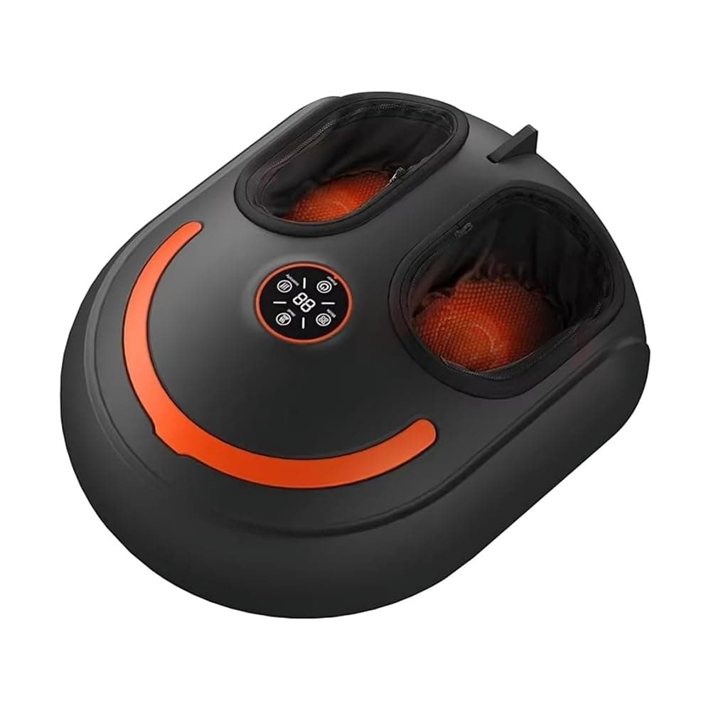Relax Smart Electric Foot and Leg Massager with Heat and Compression – Pain Relief for Circulation and Muscle Relaxation – Small – Black