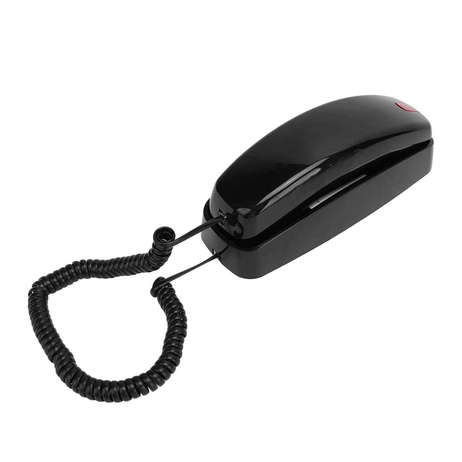 Landline Phone for Home, Corded Phone Wall Mountable Small Big Button Lightweight Senior Friendly for Hotel (Black)