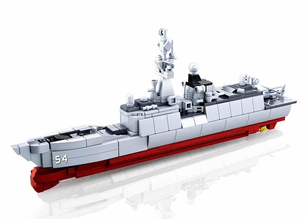 Sluban Model Bricks Series - Battleship Building Blocks 417 PCS with 4 Vehicles - For Age 8+ Years Old