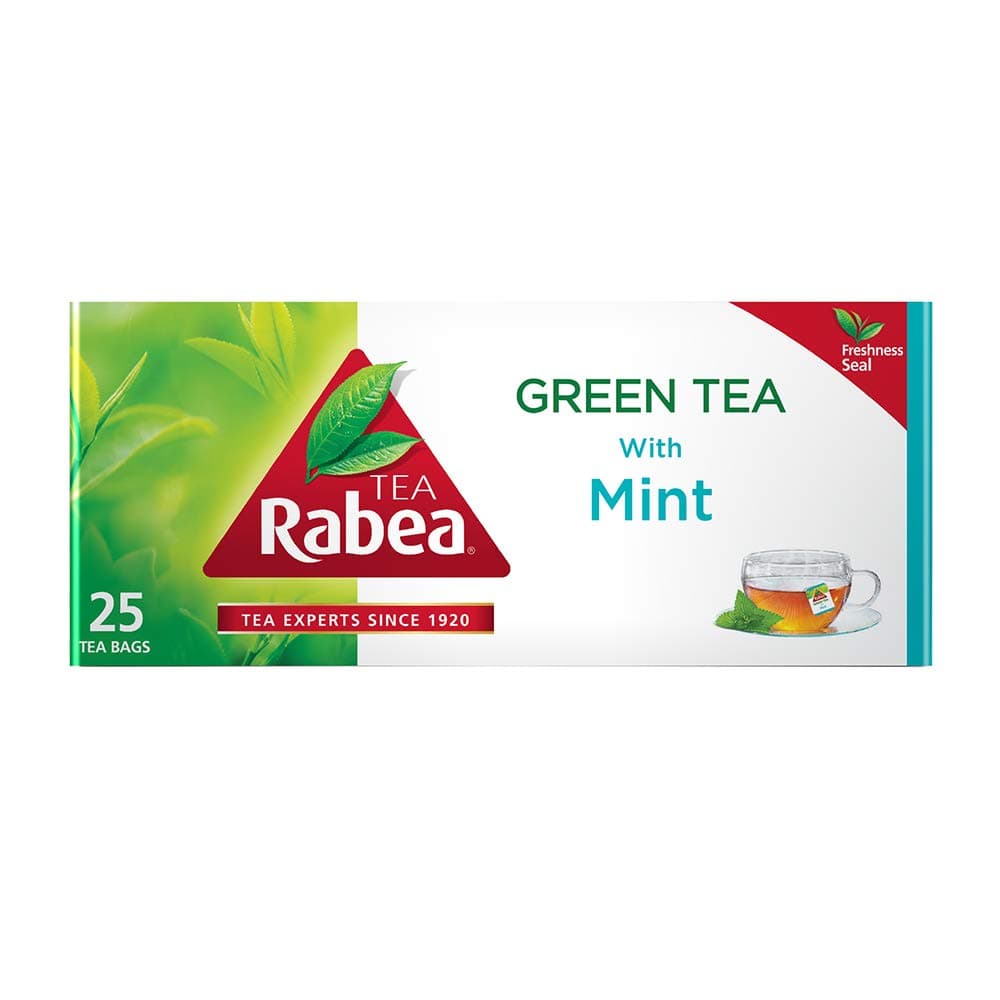 Rabea natural green tea with mint 25 bags, multicolor
