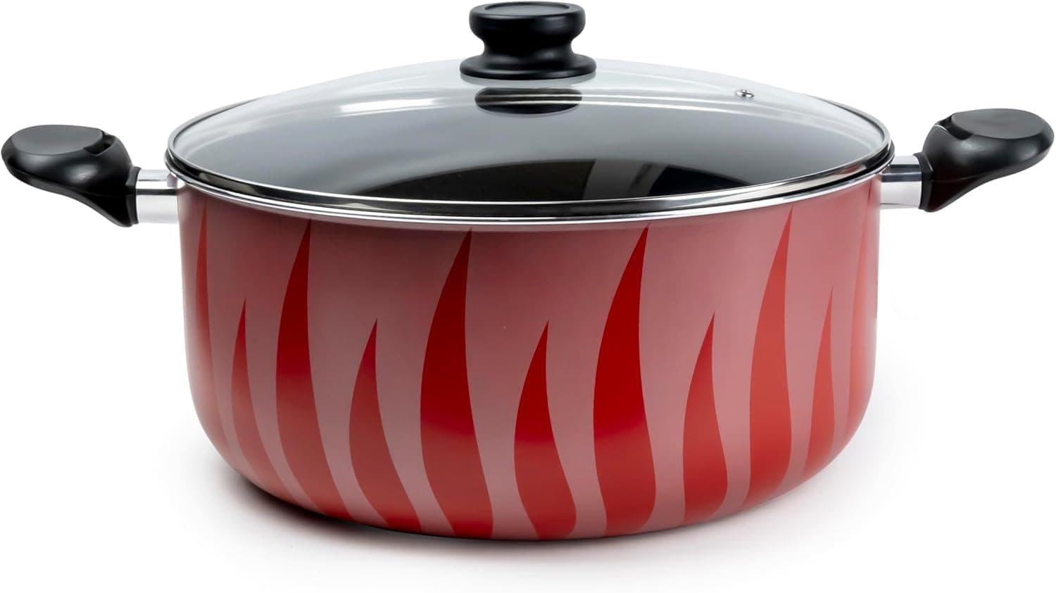 Flame Design Non-Stick Casserole with Lid and, Stew Pot Suitable for Gas, Electric, Induction, and Ceramic Stove Dutch Oven - 30cm