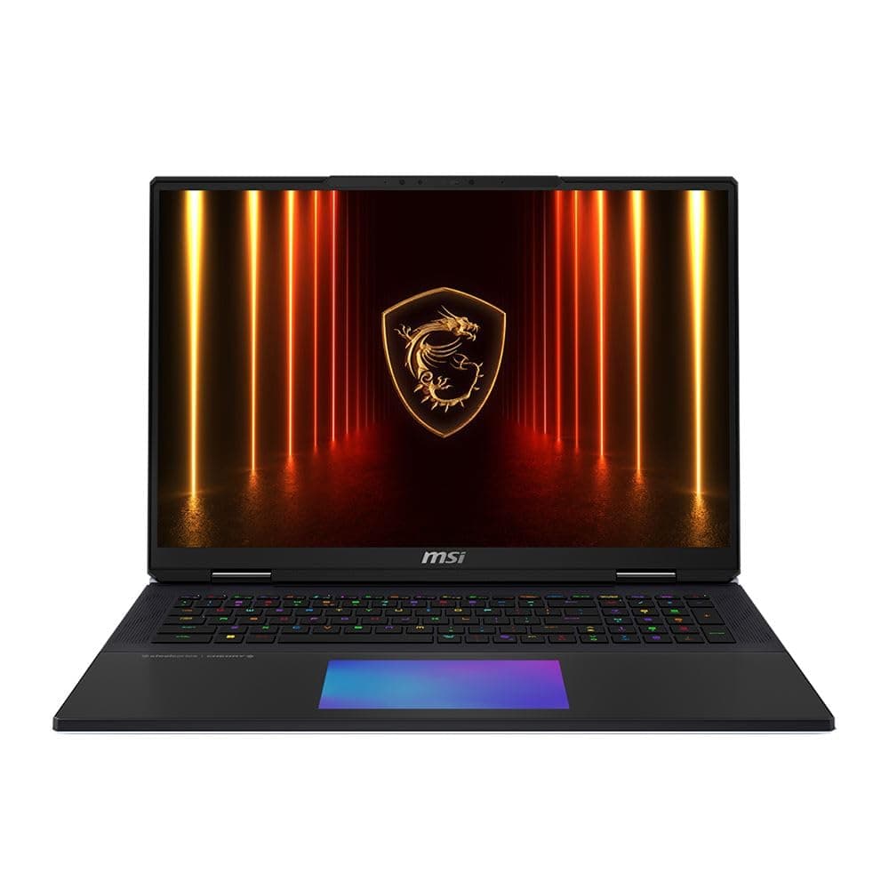 MSI Titan 18 HX AI A2XWJG 18" UHD+ Mini LED 120Hz, Gaming Laptop Computer - Core Black, Intel Core Ultra 9 285HX 2.1GHz; NVIDIA GeForce RXT 5090 GPU 24GB GDDR7; 64GB DDR5 RAM; 2 x 2TB NVMe SSD