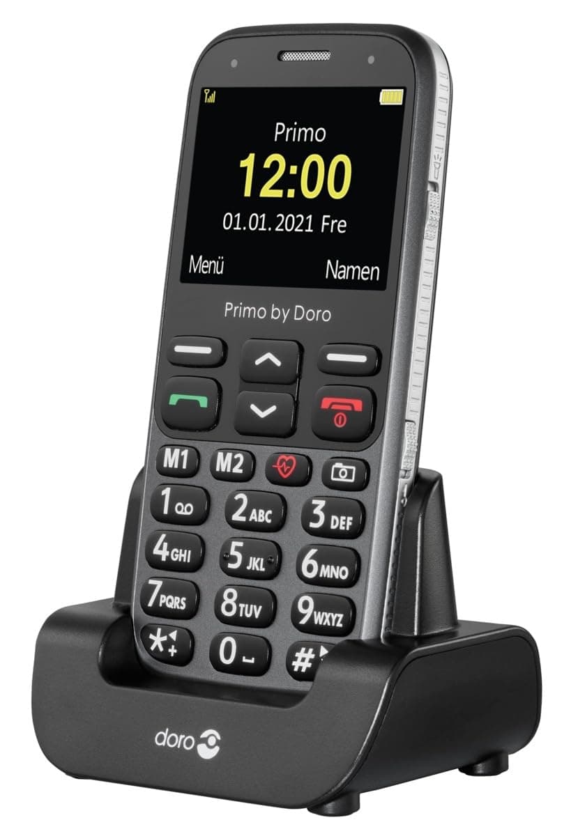 Doro Primo 368 Single-SIM (GSM Only | No CDMA) Factory Unlocked 2G Cellphone (Graphite) - International Version