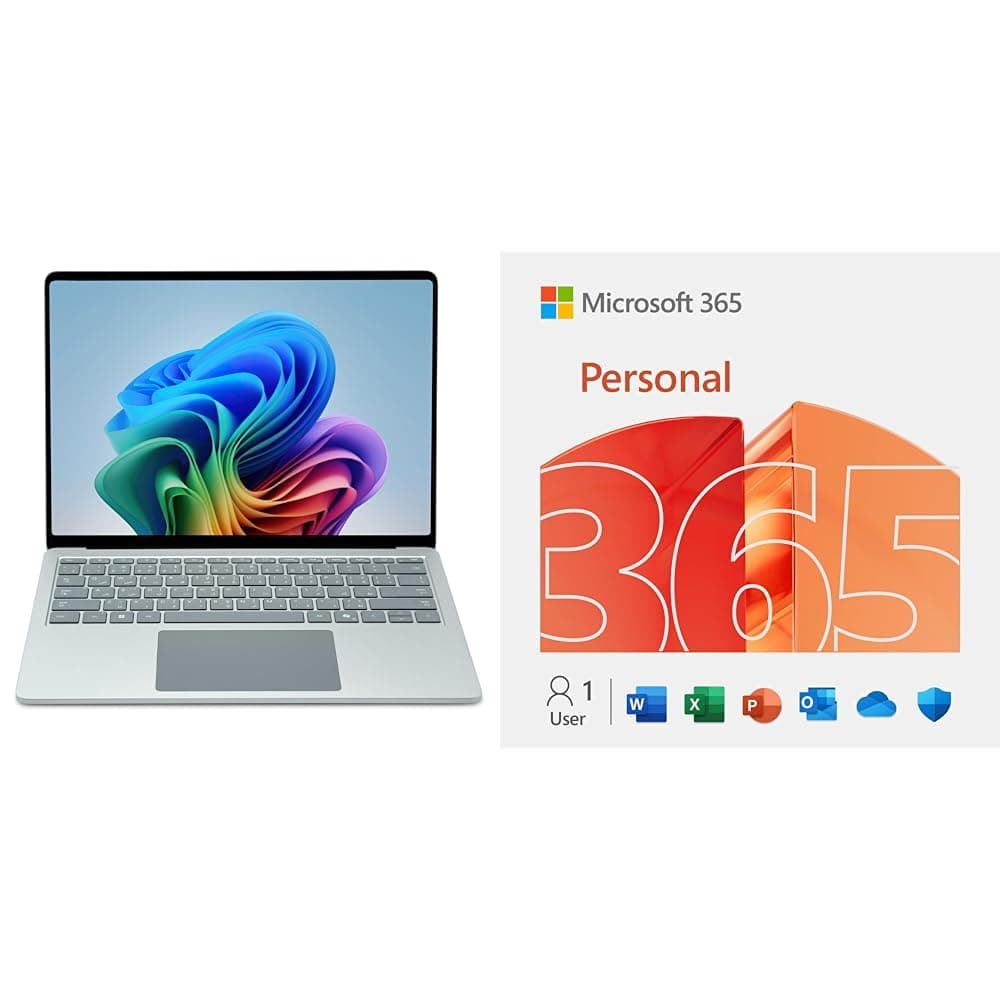 Microsoft Surface Laptop 15" | 10 Core | Copilot+PC | 120Hz Touch Display | Snapdragon X2 Plus | 16GB RAM | 512GB SSD | Platinum | KSA Version with Microsoft 365 Personal [Digital Code]
