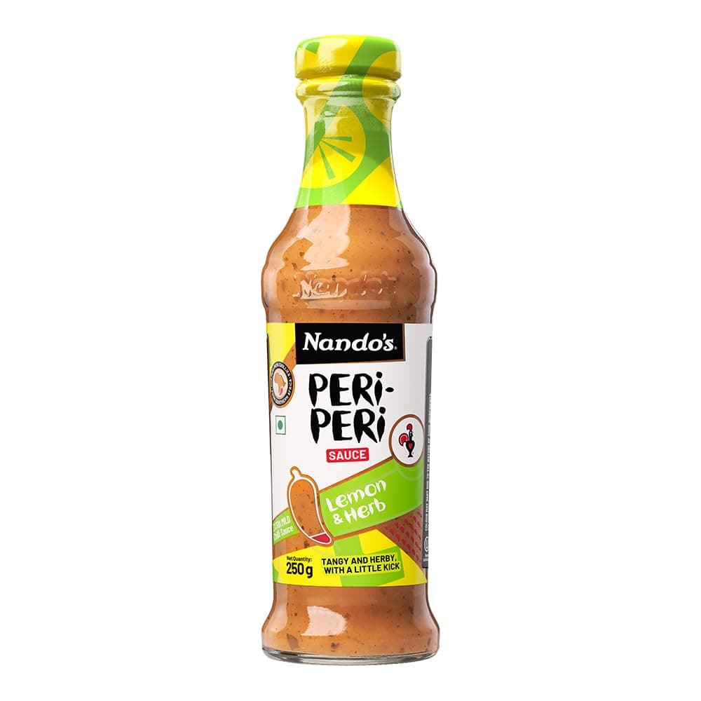 Nando's Lemon And Herb Extra Mild Peri-Peri Sauce, 250 G - Pack Of 1