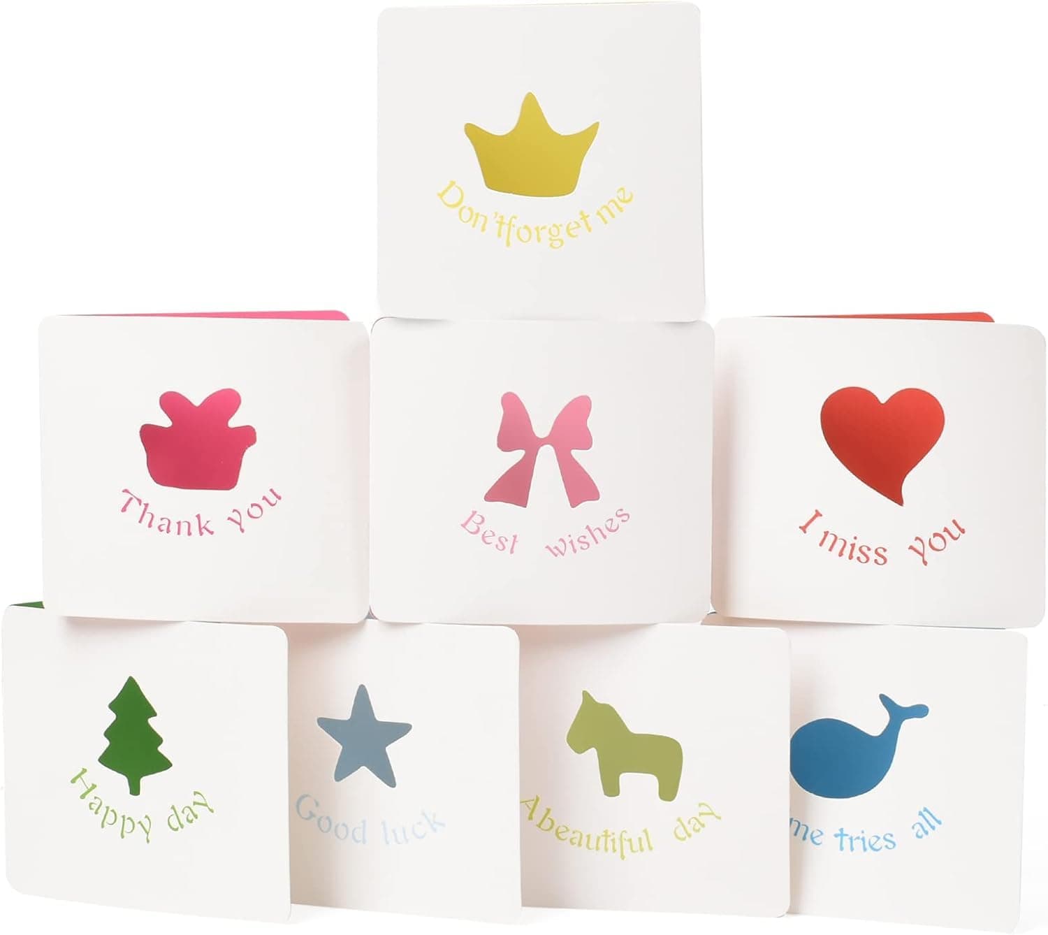 Colorful Hollow Shape Mini Seed Envelopes for Thank You, 40 PCS Greeting Cards, Small Card Holders, 3.9 x 3.5 inch for Special Occasions, Party Favors, Gift Wrapping, and DIY Crafts (Multicolor)
