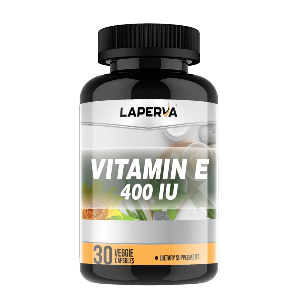 Laperva Vitamin E 400 IU | Antioxidant Support - Skin & Immune Health | Vegan, Gluten-Free, Soy-Free – 30 Veggie Capsules