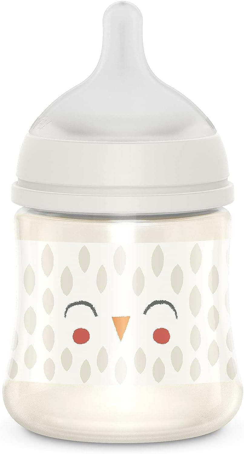 Suavinex, Baby Bottle 150 ml with Physiological SX Pro Silicone Nipple, Anti-Colic Valve, Slow Flow (S), for Newborns, for Babies 0+ Months, Bonhomia, Beige