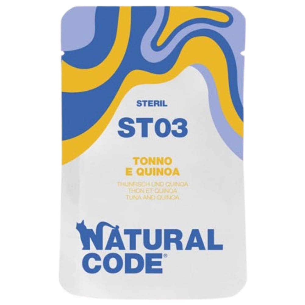 Natural Code Sterlised Cat Wet Food Pouch Tuna Quinoa Adult 70g