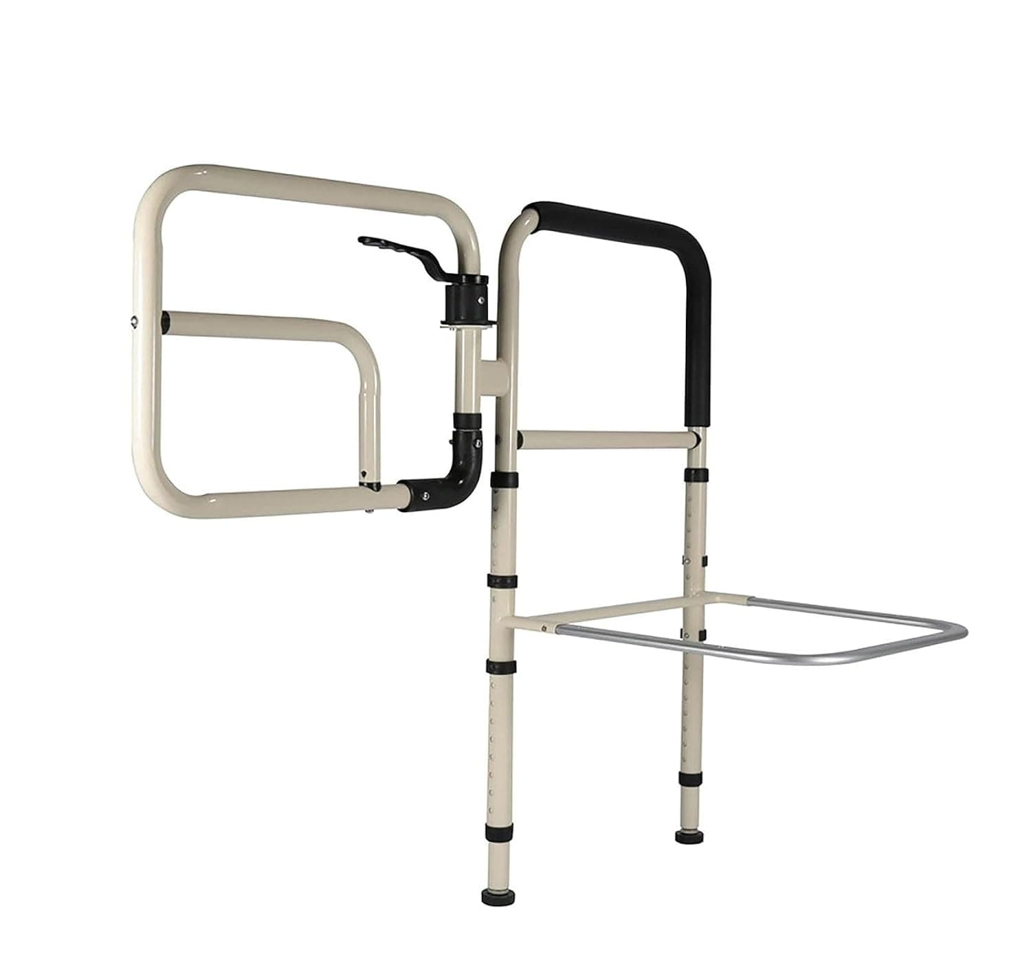 Bed Assist Rails Adjustable, Bed Cane Fold Down Handle Bedside Railing with Opening Handle,Bed Grab Bar for Elderly Pregnancy, Assistance for Getting In and Out of Bed at Home