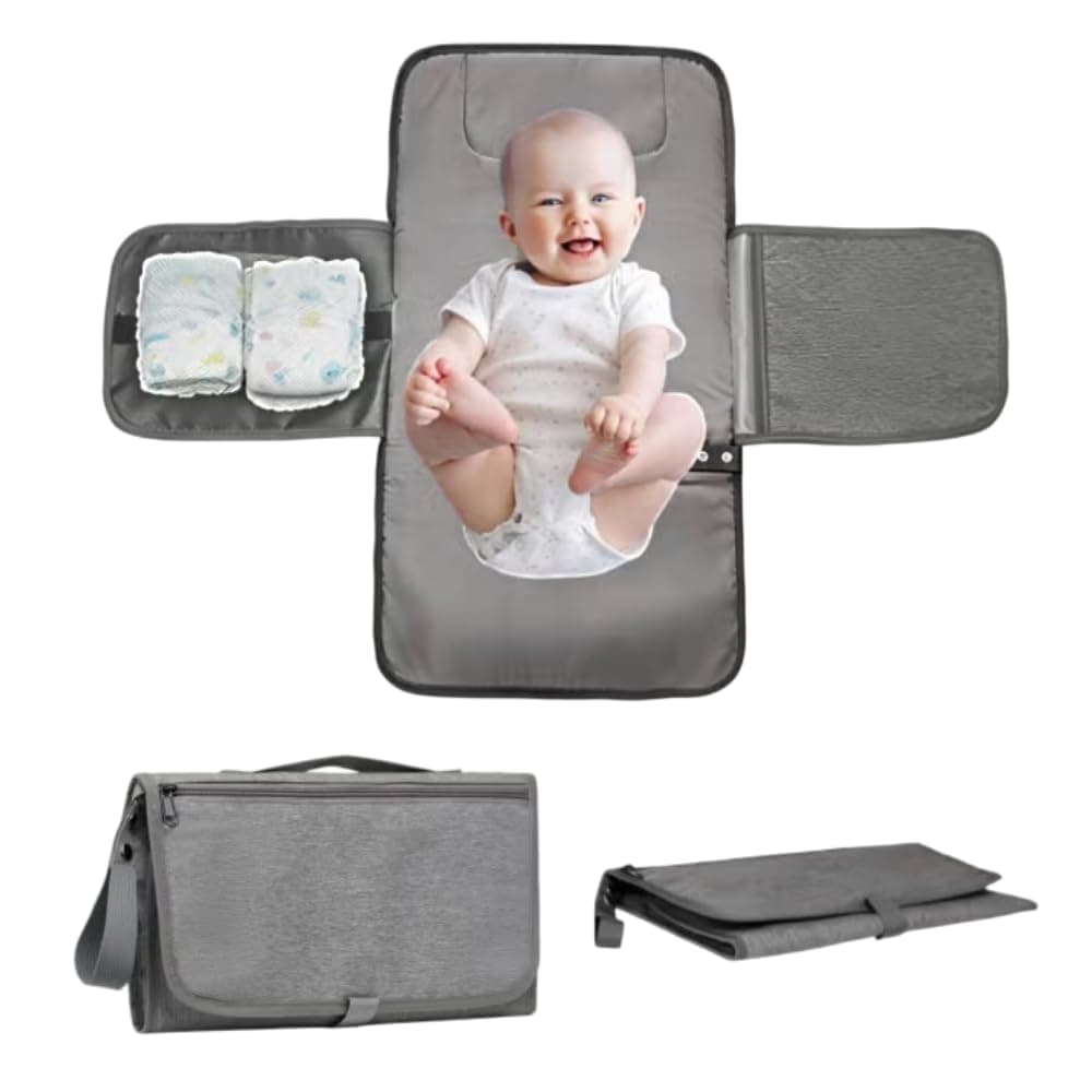 Changing Mat Portable -Portable Changing Mat, Waterproof Foldable Baby Changer Pads, Machine Washable, Travel Baby Changer Pads for Moms and Dads (B)