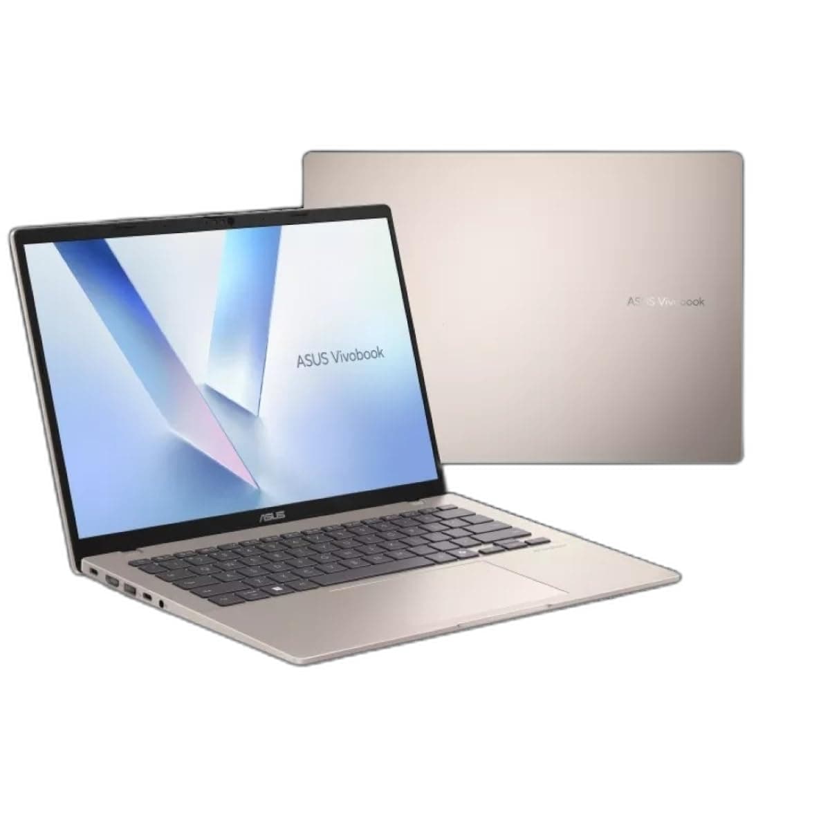 ASUS Vivobook 14'WUXGA FHD, X1407QA-LY045W, Qualcomm Snapdragon X X1 26 100 (8 cores), LPDDR5X 16GB, 512GB M.2 NVMe,Win11,FHD Cam+Privacy (Win Hello),Gold, Type C charge, Ar-En Light Key, 1.49KG