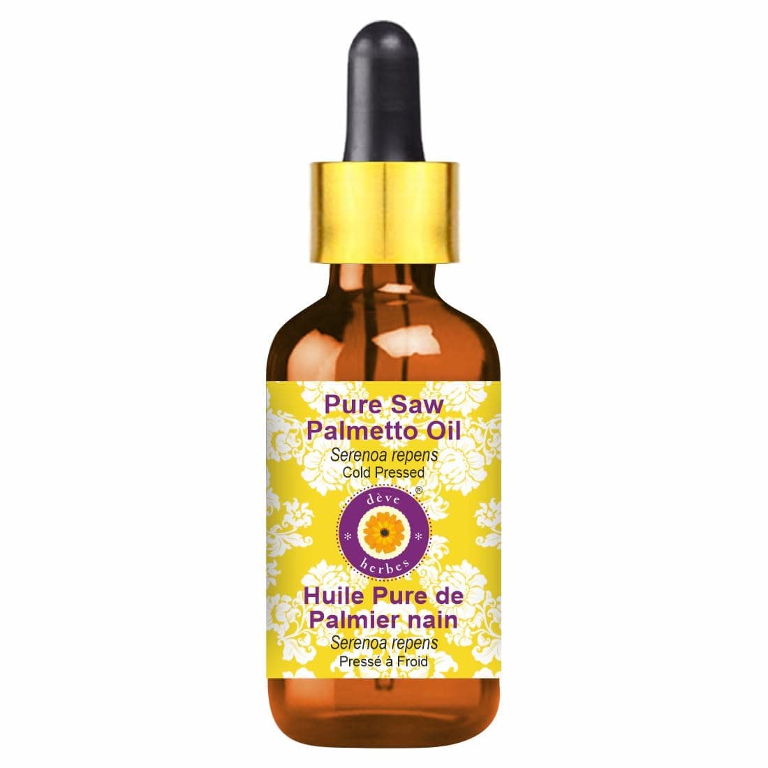 Deve Herbes Pure Saw palmetto Essential Oil (Serenoa repens) Steam Distilled With Glass Dropper 100ml (3.38 oz)