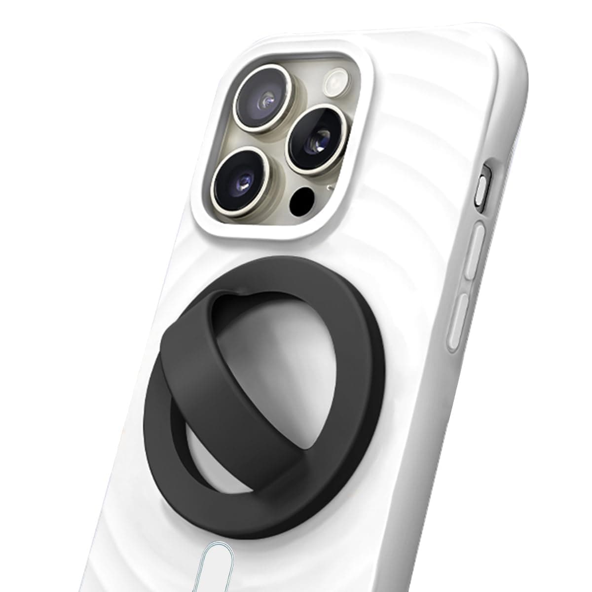 ميكنج تيك مقبض جوال مغناطيسي من السيليكون - حلقة بتصميم حلقة اصبع لموبايل ايفون الخلفي متوافق مع الحافظة المغناطيسية