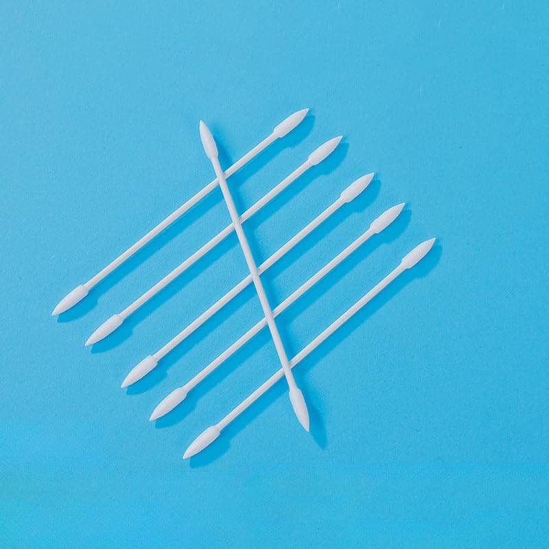 Cotton Swabs Precision Pointed - 50 Count Pointy Organic Cotton Buds Double Side Tightly Wrapped Cotton Tips Paper Stick Soft Lint-Free Pointy & Round