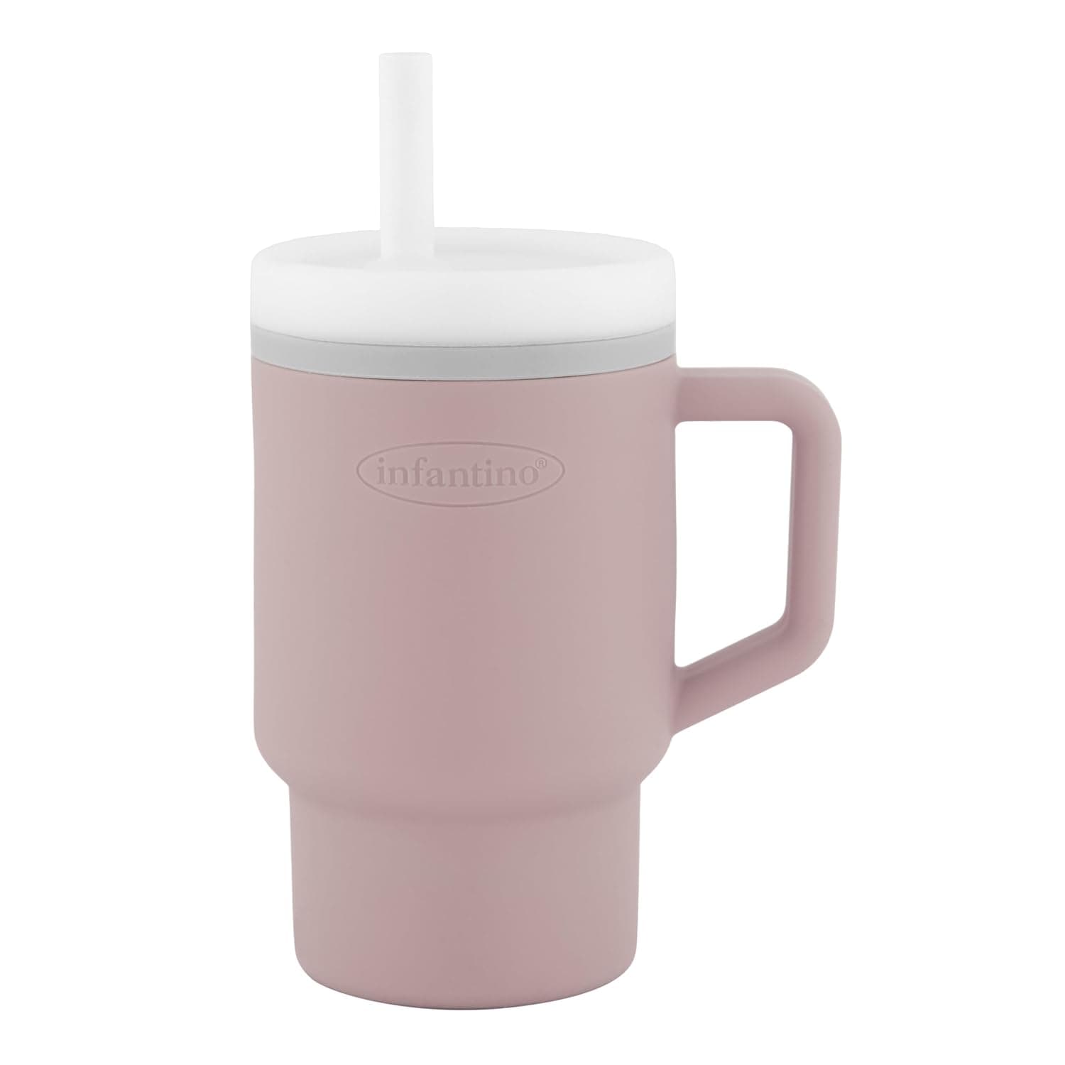 INFANTINO My 1st Tumbler - Cute Mini Cup with Leak-proof Straw and Toddler Friendly Handle, Promotes Drinking, Easy to Clean, 255 ml, Pirouette