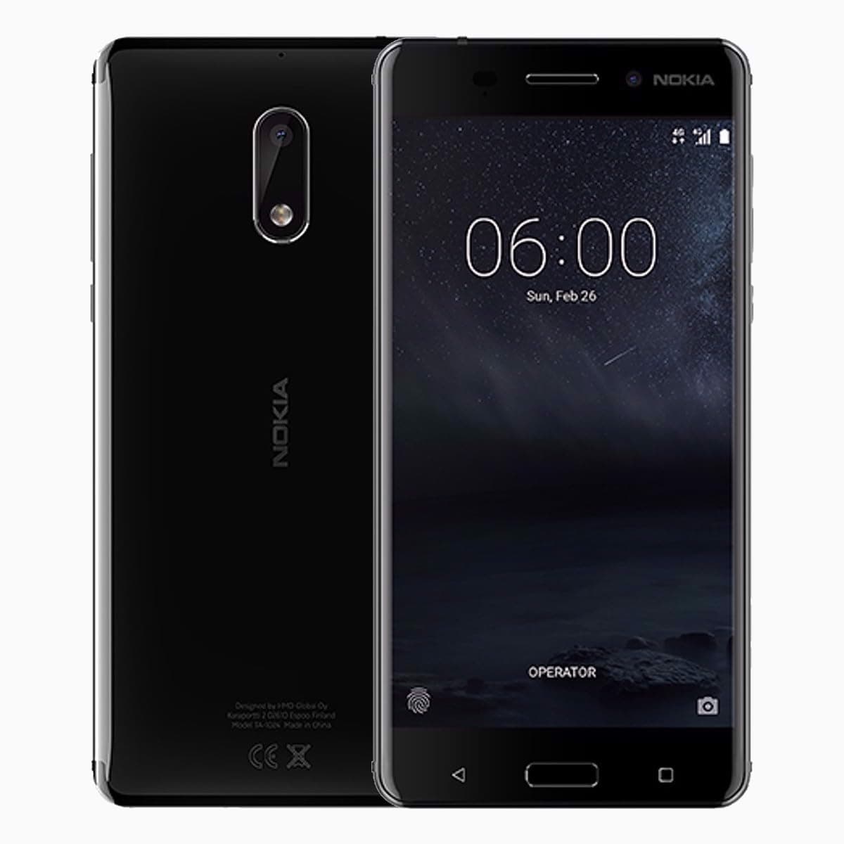 Nokia 6 Single-SIM 32GB ROM + 3GB RAM (GSM Only | No CDMA) Factory Unlocked 4G/LTE Smartphone (Black) - International Version