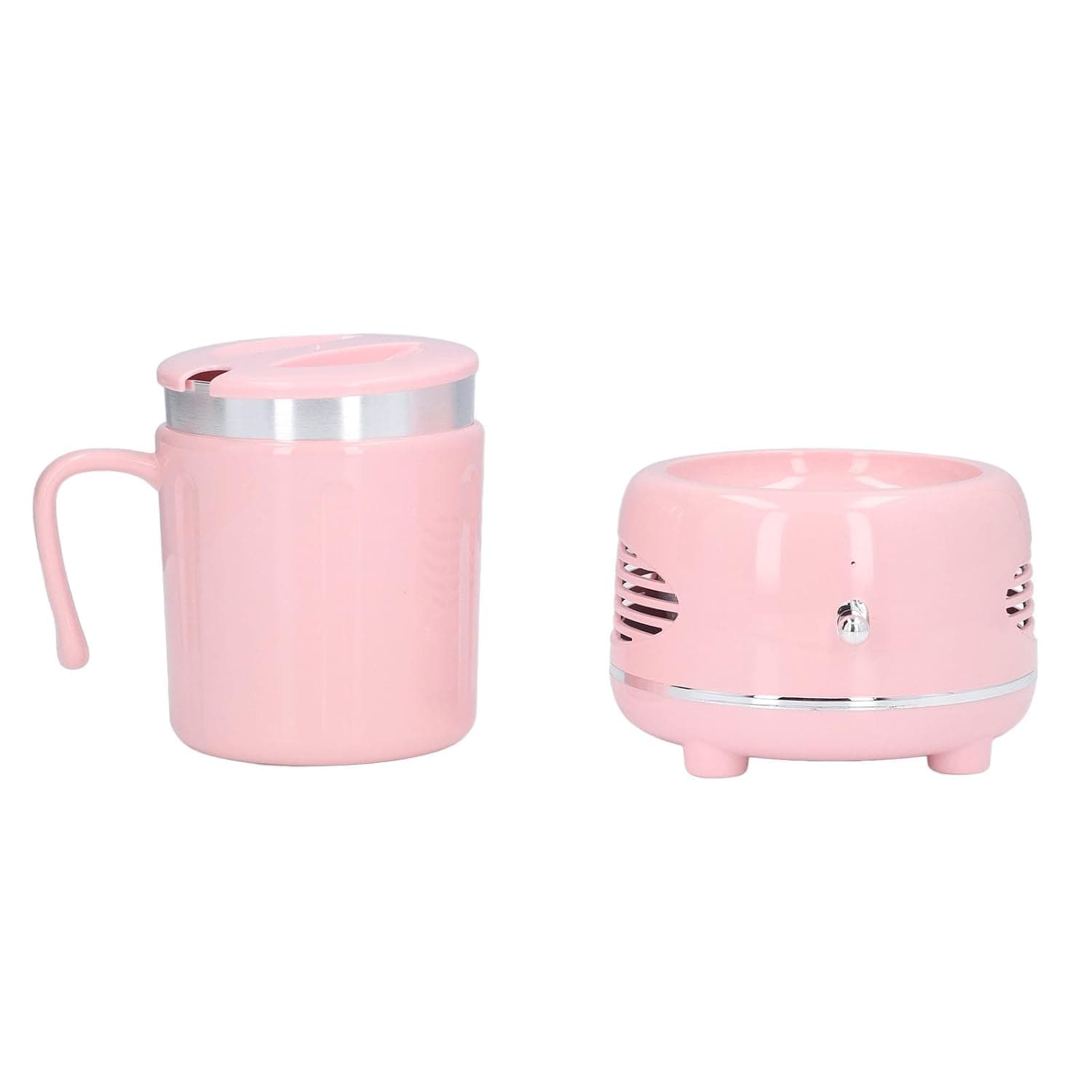 GLOGLOW Electric Cooler Warmer Cup Fast Cooling Heating Low Voltage 10W with Portable Design for Beverage Beer Wine Can (Pink)