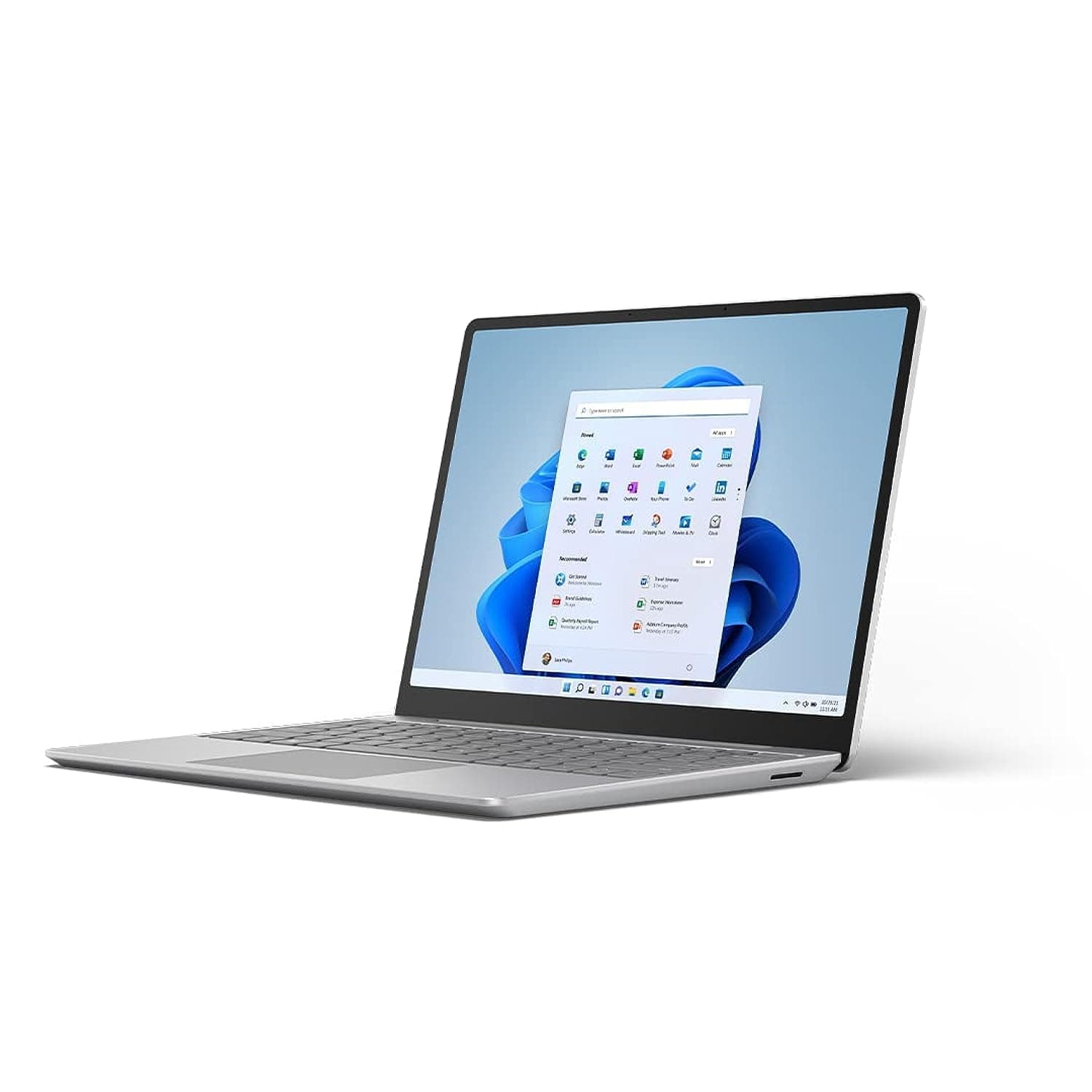 Microsoft Surface Laptop Go 2 12" PixelSense display, Intel Core i5 1135G7, 8GB RAM, 128GB SSD, Intel Iris Xe Graphics, Windows 11 Home, Arabic KB, Platinum - [8QC-00013] (Renewed)