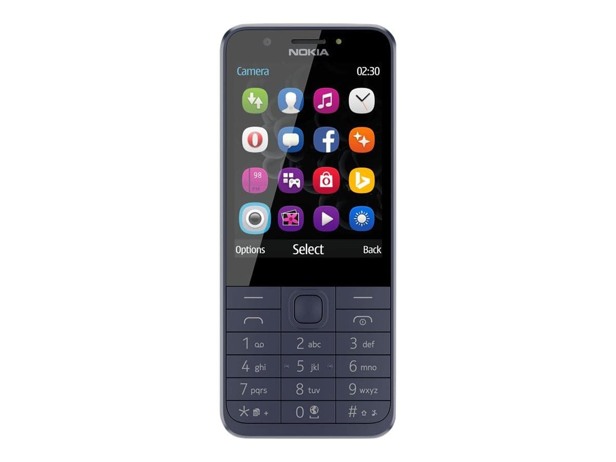 Nokia 230 Dual-SIM 16MB (GSM Only | No CDMA) Factory Unlocked 4G/LTE Cell Phone (Dark Blue) - International Version