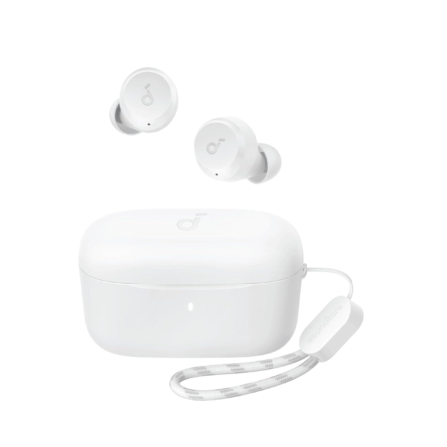 ساوند كور سماعات داخل الأذن لاسلكية ترو A20i من انكر بتقنية بلوتوث 5.3 وتطبيق وصوت مخصص ووقت تشغيل طويل 28 ساعة مقاومة للماء 2 ميكروفون للمكالمات الواضحة وضع سماعة واحدة تصميم محمول في ال ابيض