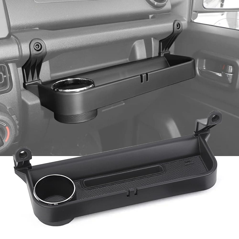 Grab Bar Tray Passenger Side Co-Pilot Handle Expansion Storage Tray Organizer Box Cup Holder Fit for Suzuki Jimny 2019-2025 Interior Accessories