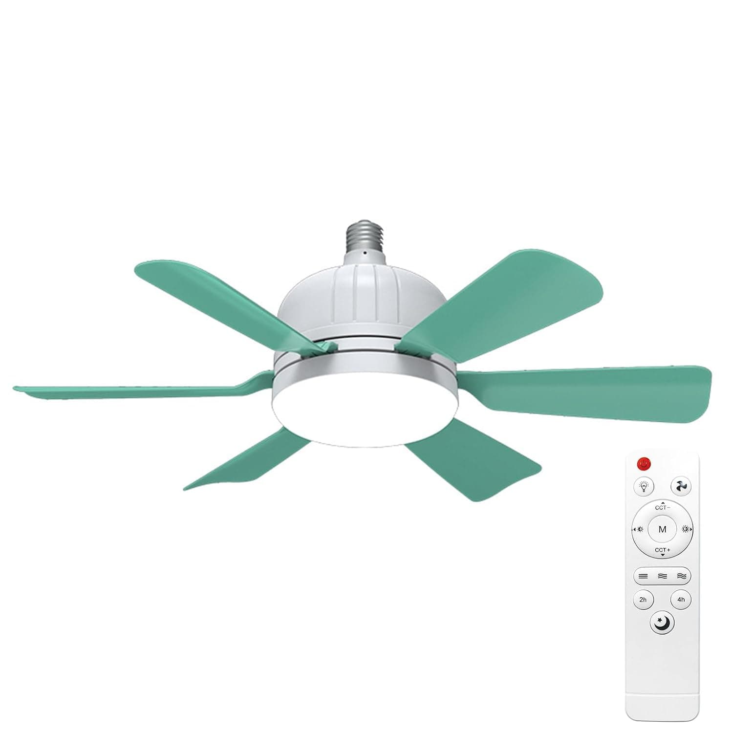 Labymos Silent Removable Fan Blade Fan Light Six Blade Fan Light 3000K-6500K Color Temperature Adjustable With Remote Control for Home Bedroom Kids Study Room Living Room