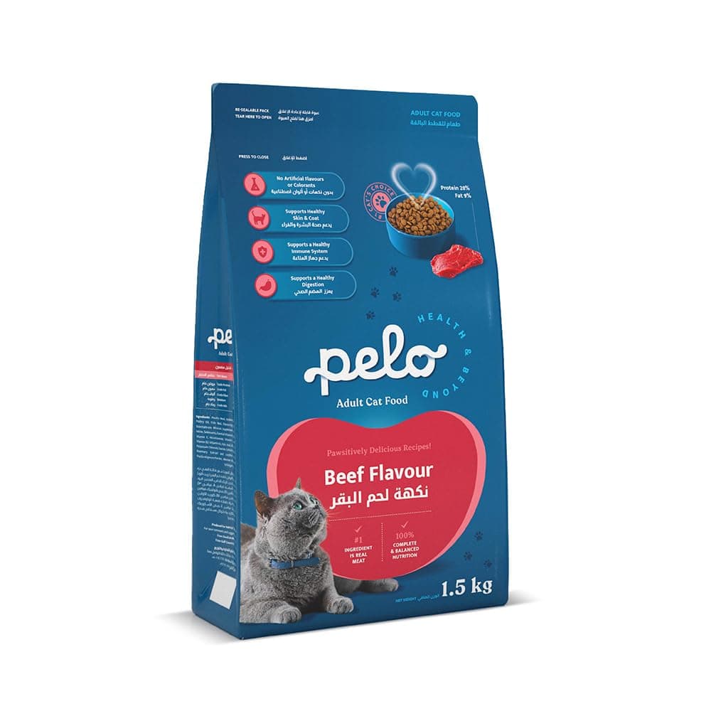 PELO DRY CAT FOOD BEEF 1.5KG