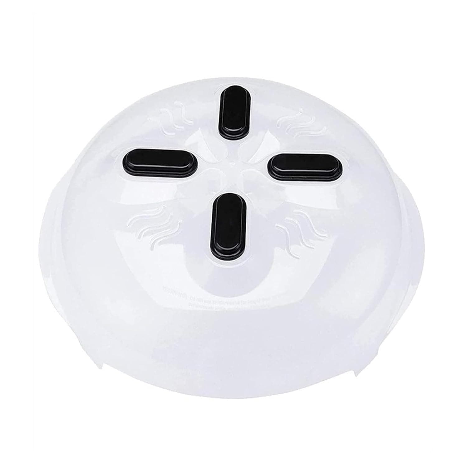 Tazweeq Microwave Lid, Clear Splatter Cover With Steam Vents, Food Grade Dish Cover, BPA-Free, Dishwasher Safe, Black