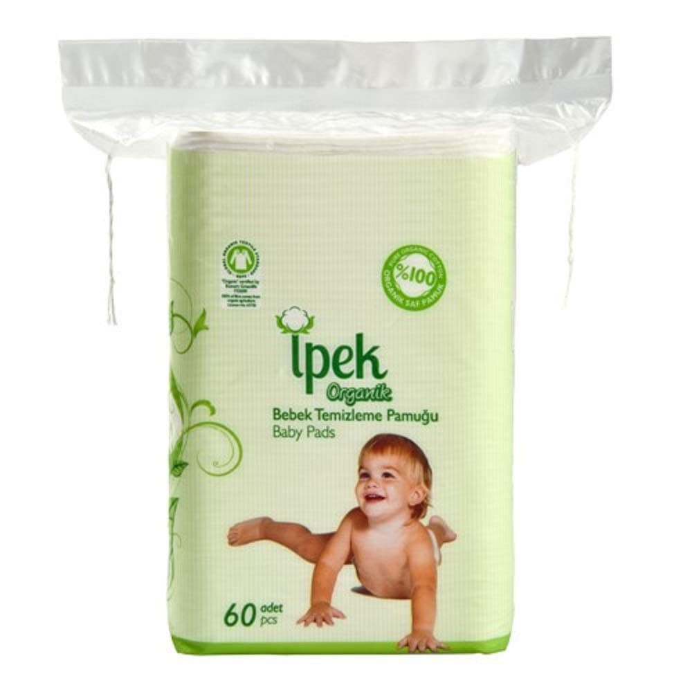 ipek Baby Organic Large Dry Pads 100% Cotton Squares for Baby Care Diapering (Organic 360 Count)