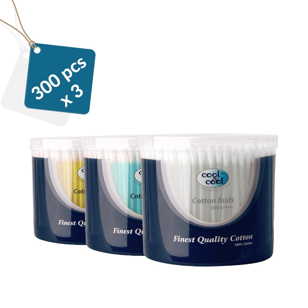 Cool & Cool Cotton Buds - Pack of 3 Pieces (3 x 300 Count)