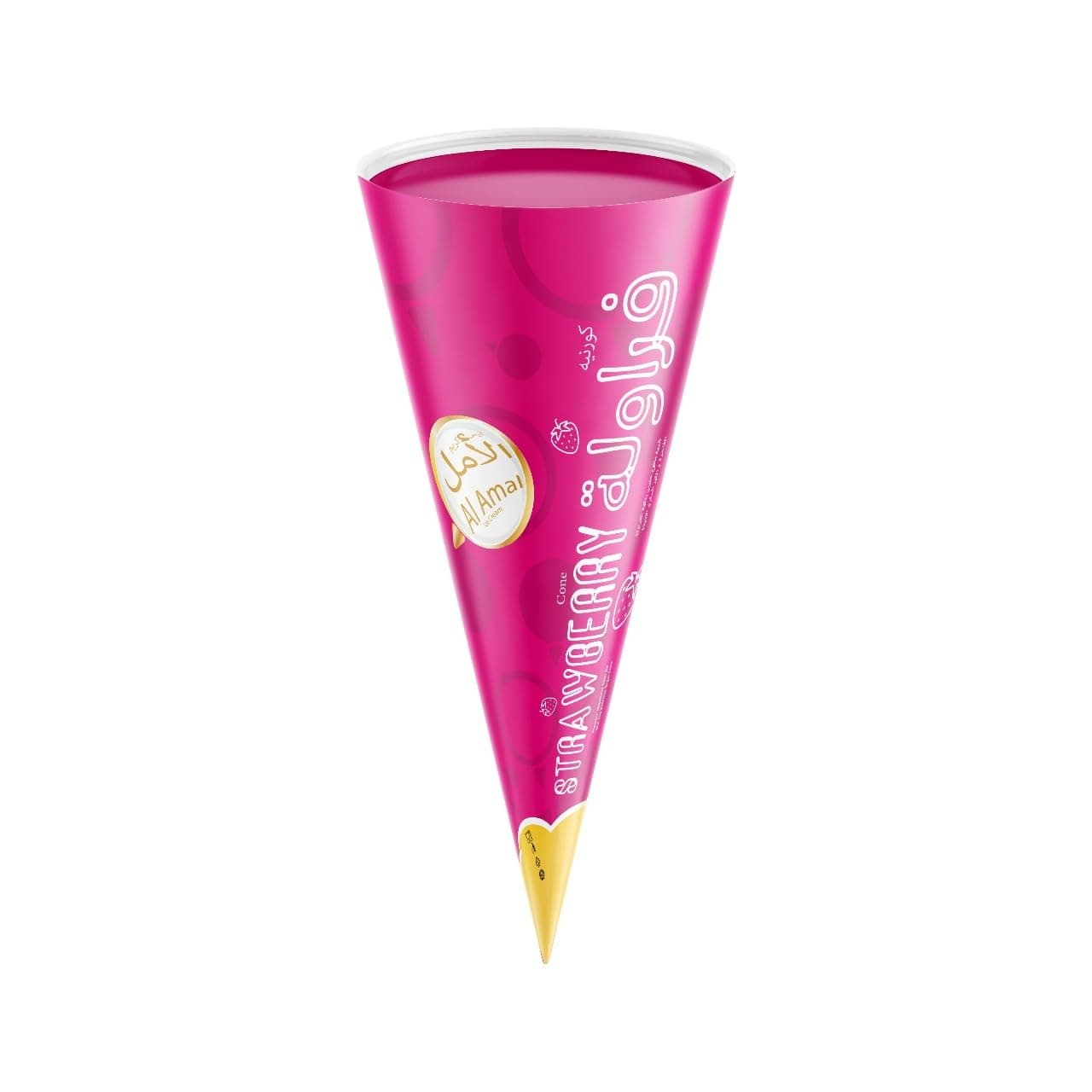 Al Amal Strawberry Ice Cream Cone 24 x 120 ml