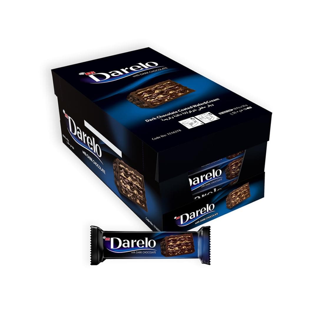 ETI Darelo Wafer With Dark Chocolate & Cream 50 G, 18 Pcs Pack