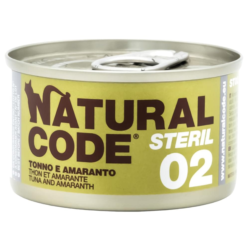 Natural Code Sterlised Cat Wet Food Tuna & Amaranth Sterilized Adult 85g