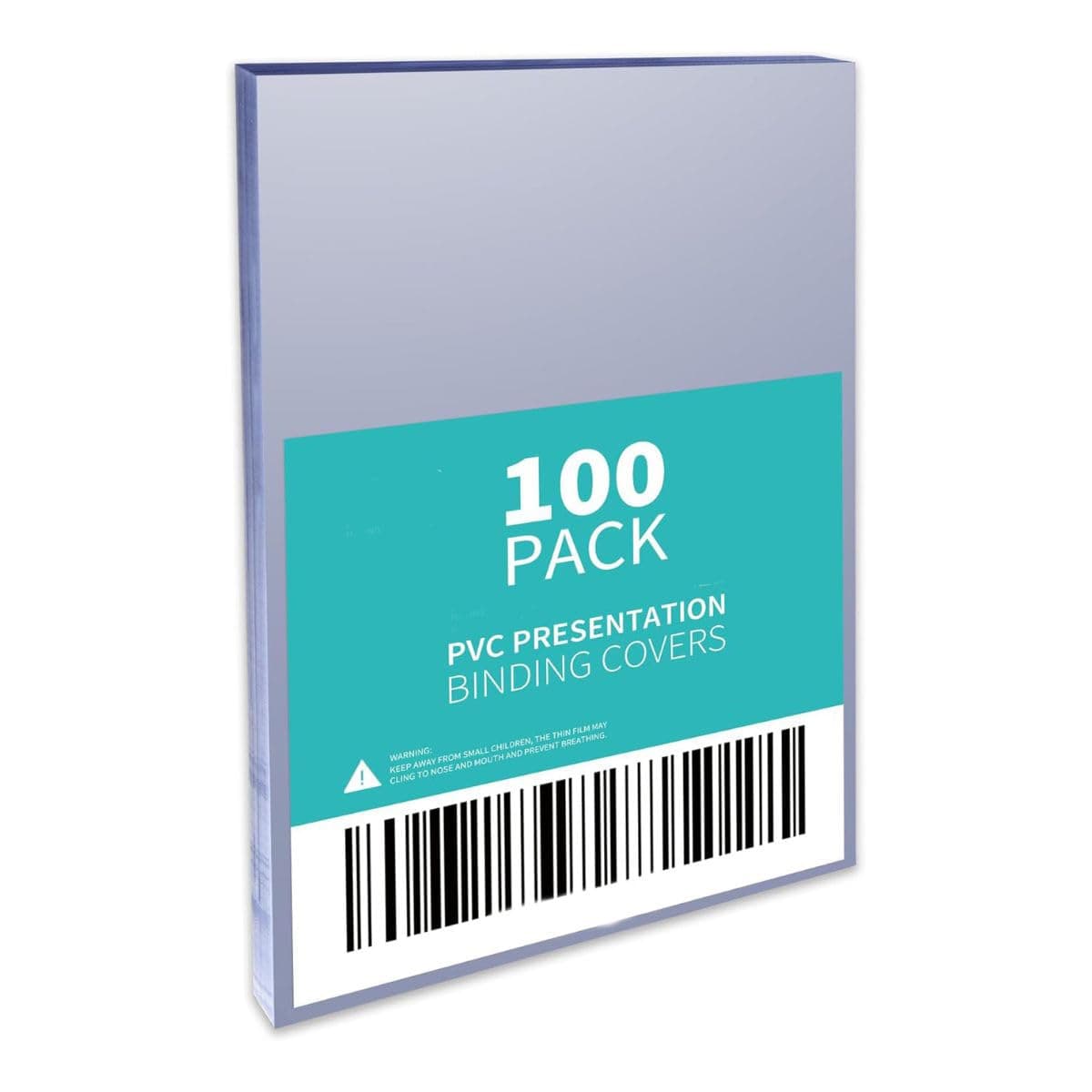 MARKQ [Pack of 100] A4 Clear Binding Sheets, [200 Micron] Transparent Report Covers for Binding, Protective Plastic Covers for Office, School & Business Use