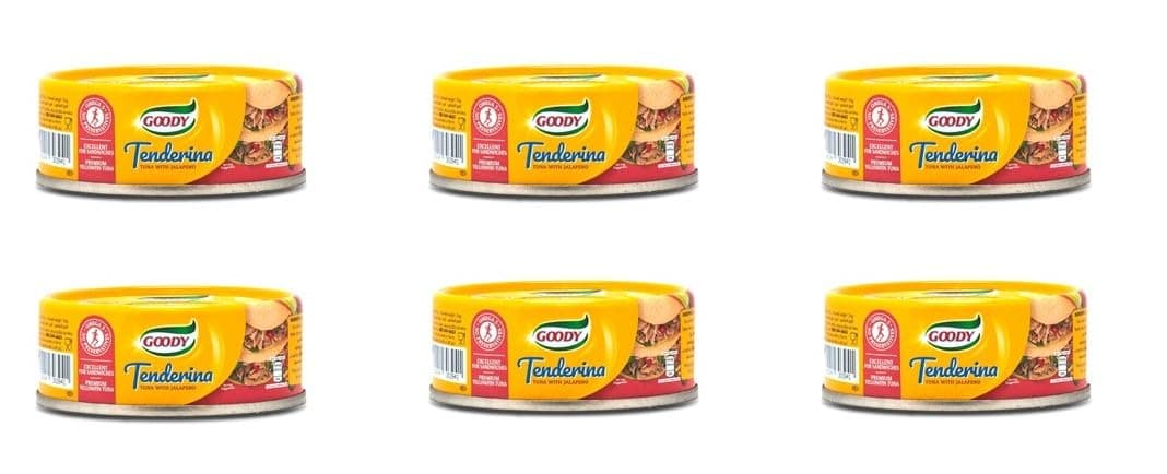 Goody Hot Jalapeno Tuna Tenderina 80 g (Pack of 6)