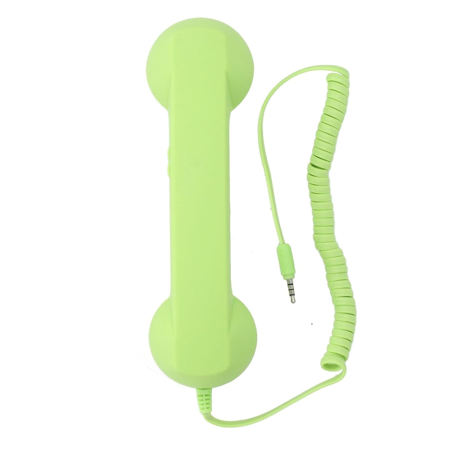 Tnfeeon Retro Phone Handset for Cell Phone with HD Speaker Microphone Volume Control Anti Radiation Clear Sound for Android IOS Home Office Travel (Green)