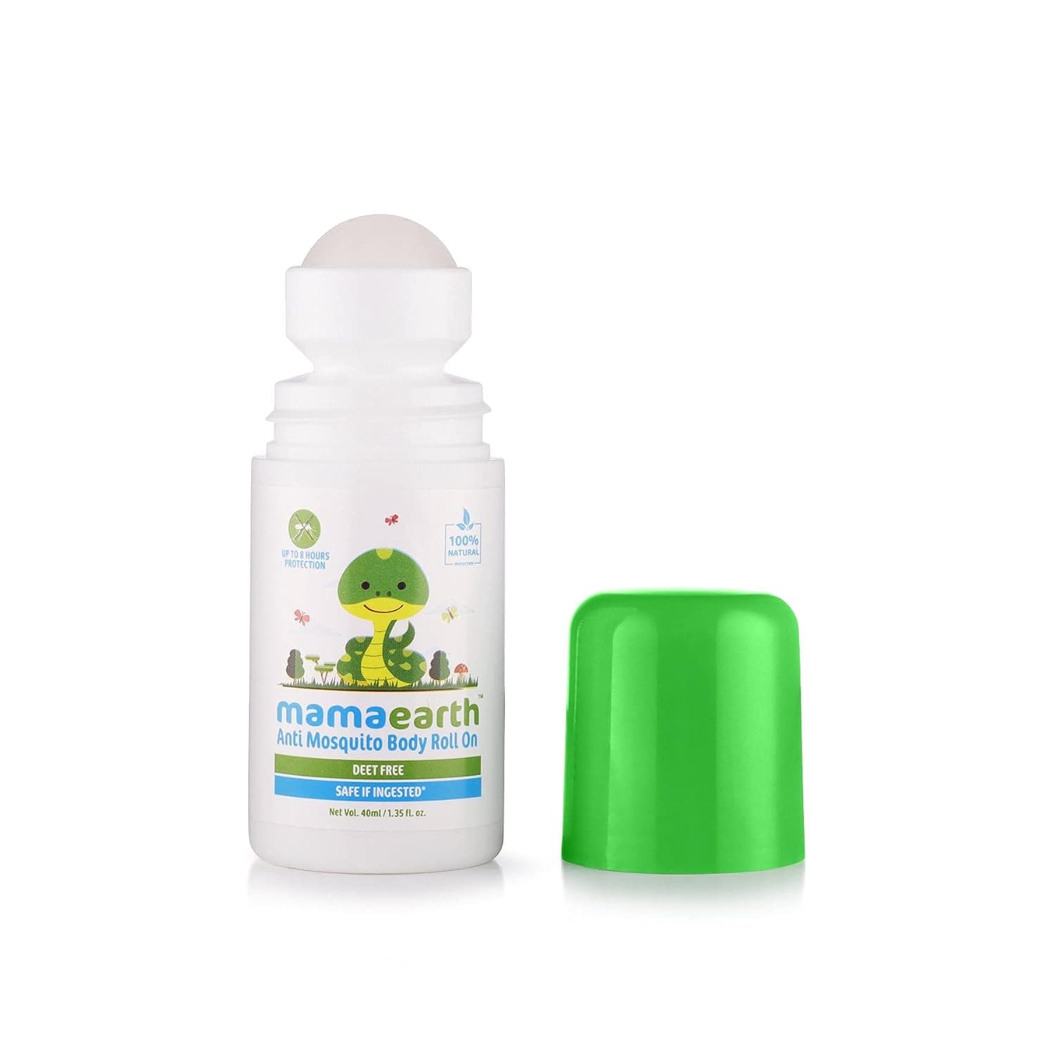 Mamaearth Anti Mosquito Body Roll On for Babies & Kids | With Citronella, Lemongrass, Lavender & Eucalyptus Oils | DEET-Free, Made Safe Certified | 100% Natural, 8-Hour Protection, Toxin-Free | 40ml