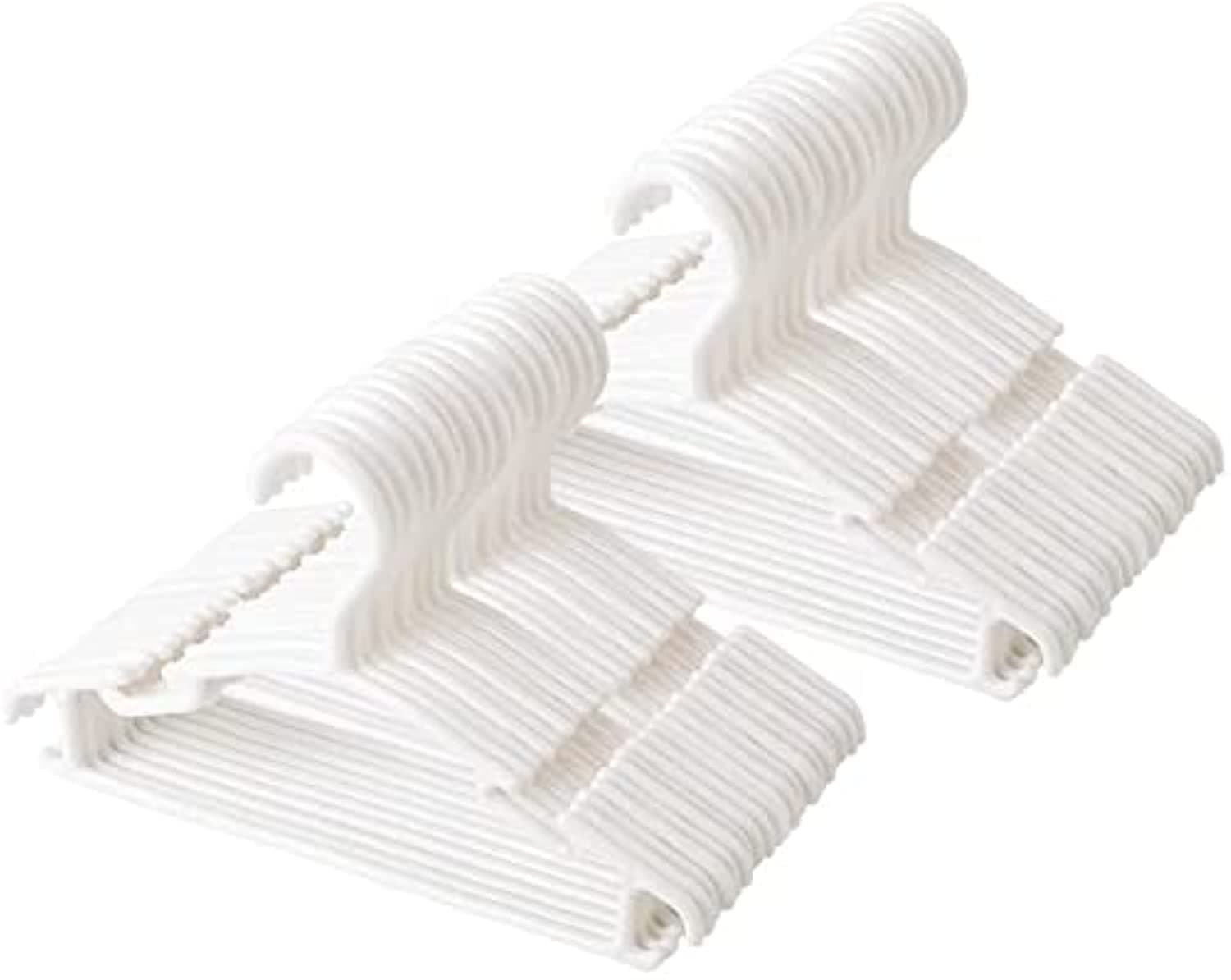 NC 60pcs Baby Hangers Bulk for Toddler and Infant Clothes - Plastic Small Hangers for Kids