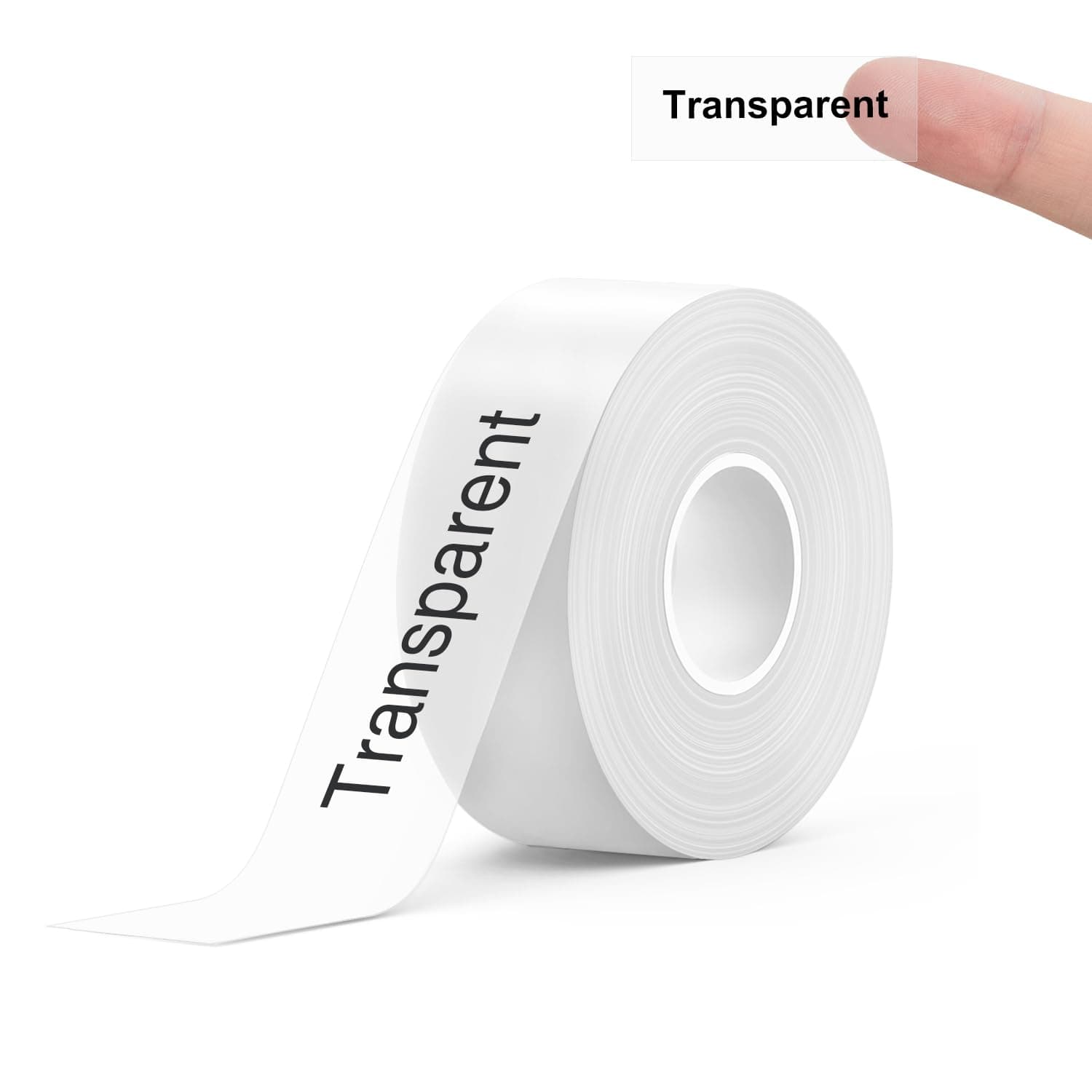 SUPVAN KATASYMBOL E10/E11 Continuous Labels, 15 mm x 6 m, Transparent | Waterproof, Oil-proof, Self-adhesive, Durable, Thermal Printing, No Ink Needed, Ideal for Home, School & Office