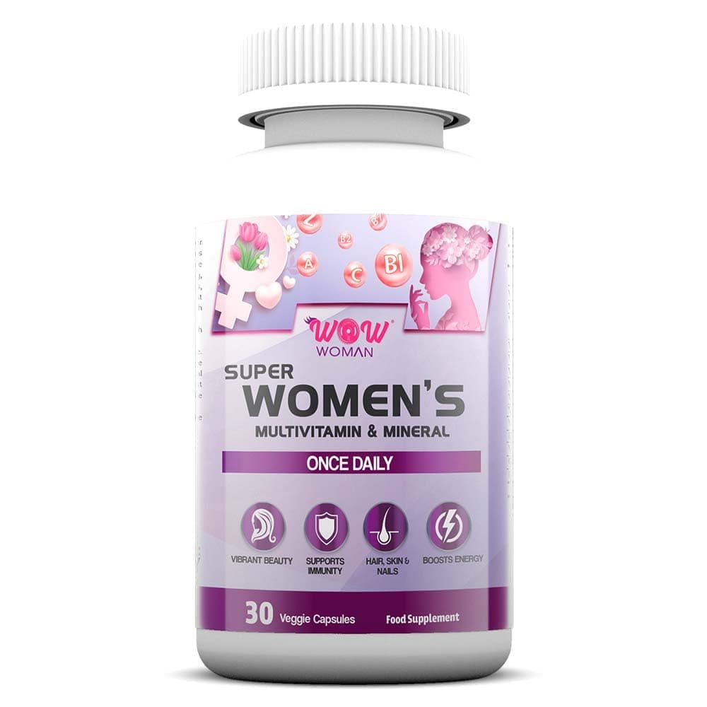 Super Women's Multivitamin & Mineral - Hair, Skin & Nails Support, Immunity, Energy & Vitality | Vegan, Halal, Gluten-Free Daily Supplement - 30 Veggie Capsules