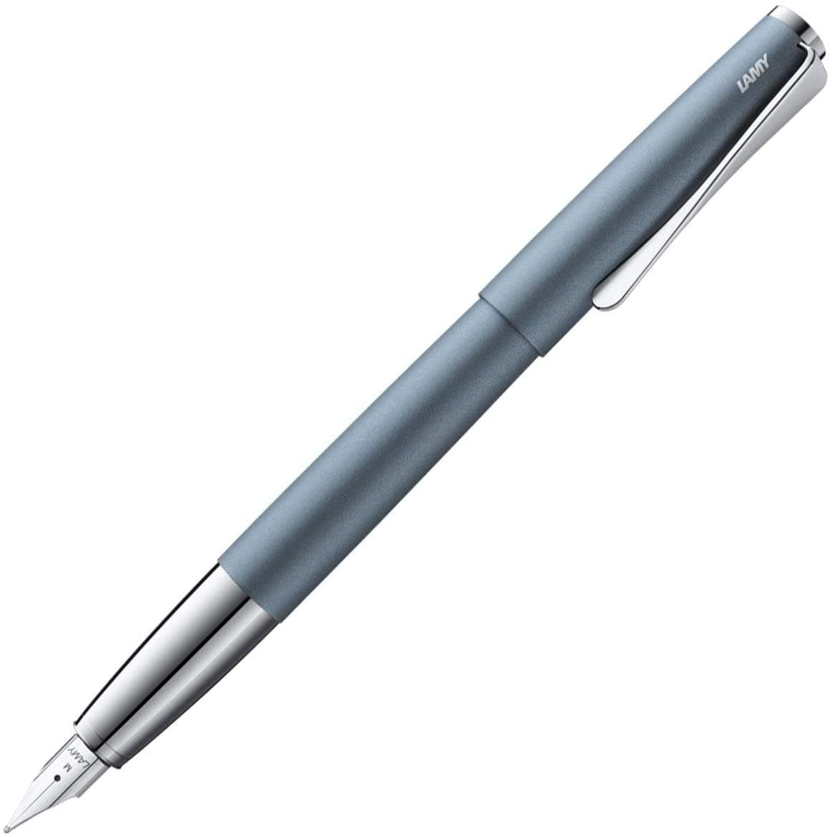 LAMY Studio Fountain Pen 066 – Timeless Fountain Pen in Glacier Colour Stainless Steel and Propeller-shaped Clip – Nib Size F