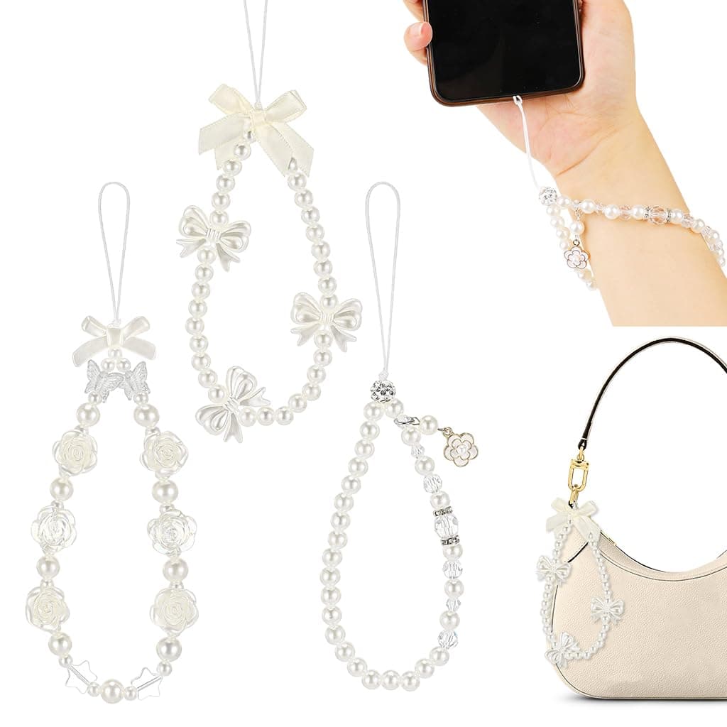 دلاية جوال مطرزة بعقدة على شكل فراشة، حلية زينة معلقة بتصميم زهور من هنية®، 3 قطع