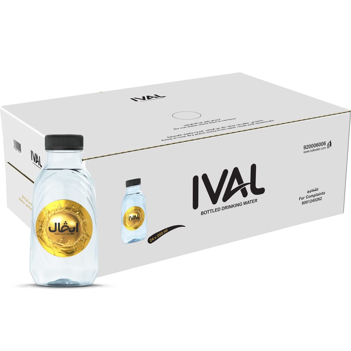 Ival Drop Drinking Water Bottled, 24 x 200 ml