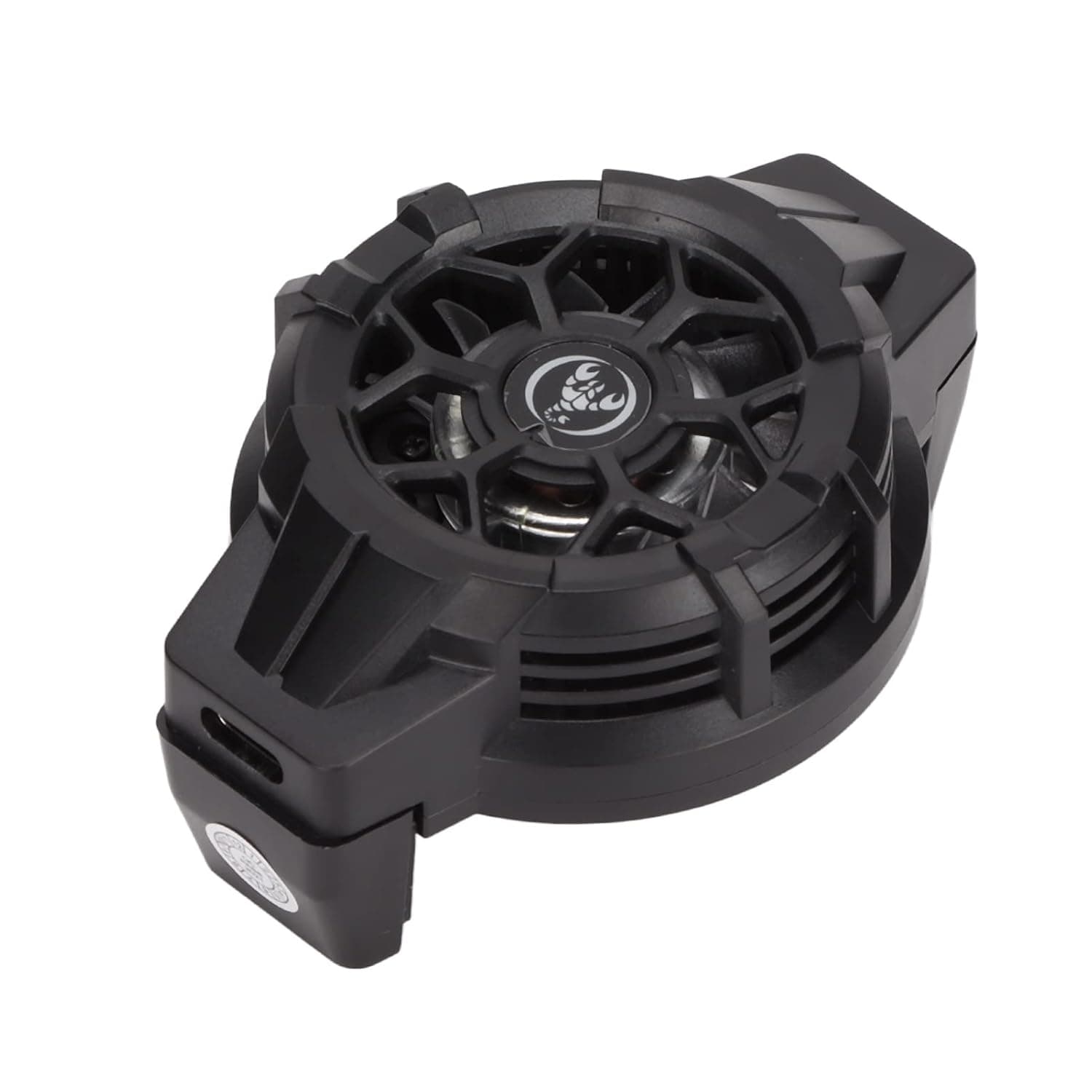 RGB Phone Cooler with Semiconductor Fast Cooling for Gaming (Black) | Quiet 360° Airflow, Universal Fit for 2.56 to 3.34in Phones, Retractable Clip, USB Plug & Play, for Live Streaming