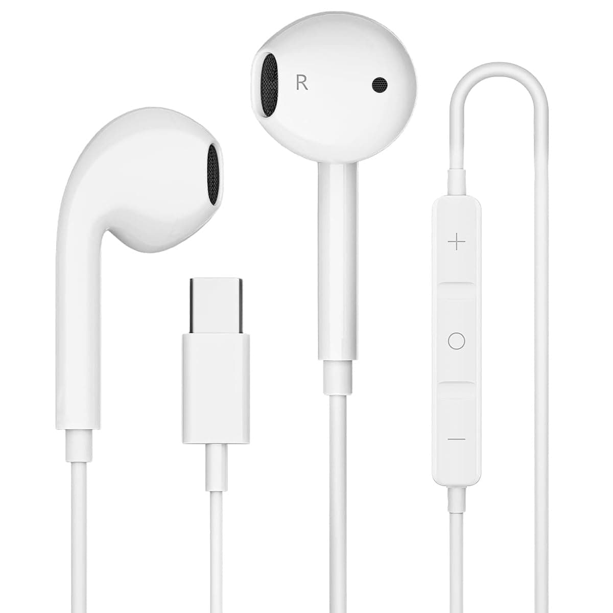 T Tersely USB C Wired Earbuds with Mic & Controls - Noise Isolating, Type C Headphone Compatible with iPhone 17/16/15 Pro Max, Samsung Galaxy S25/S24/S23/S22/Ultra, Note 10/20, Pixel​ 7/6/5/4