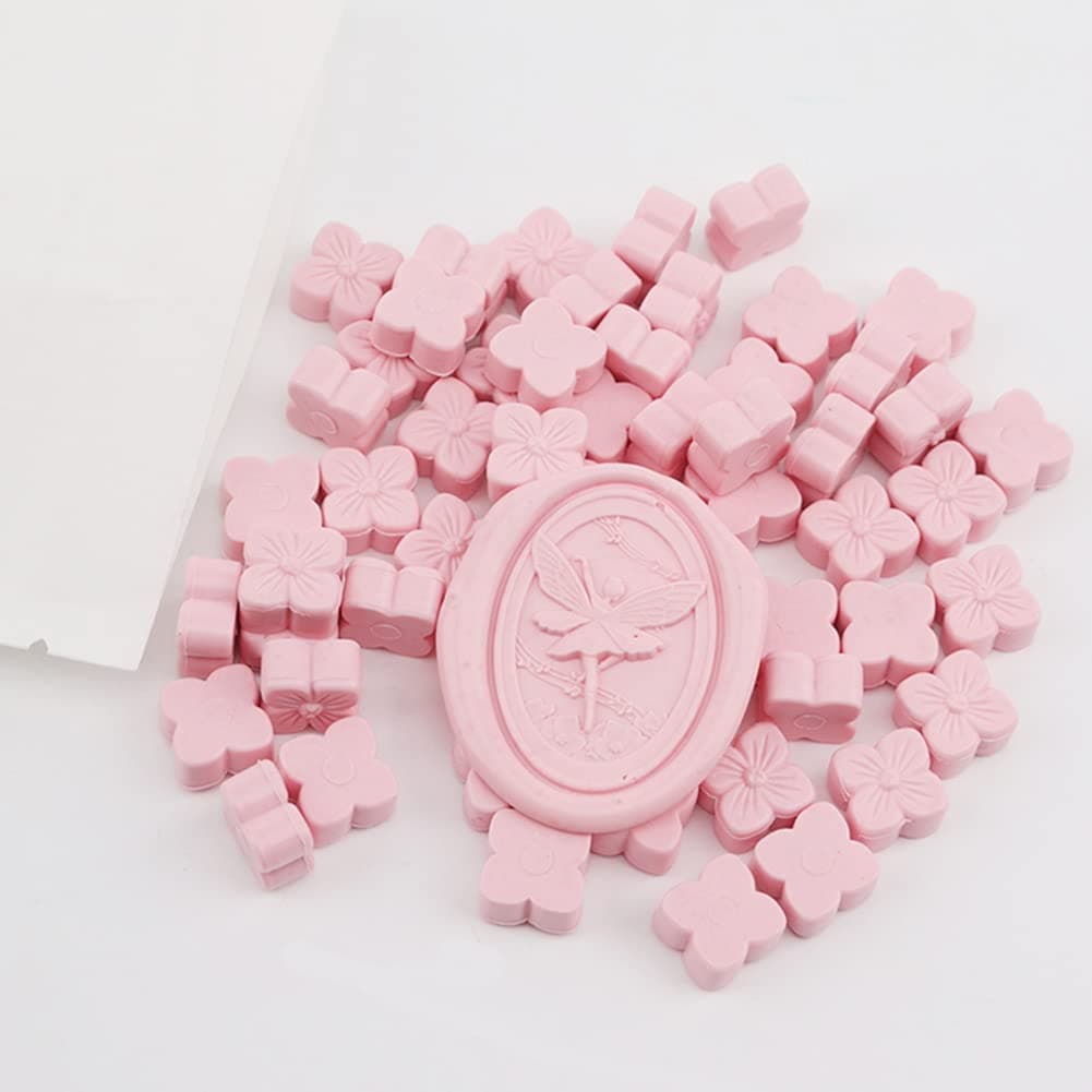 Pink Wax Seal Beads Hydrangea Pink Sealing Wax Beads for Wax Seal Stamp Wedding Invitations Cards Gift Wrapping Letter Sealing (#44 Pink)