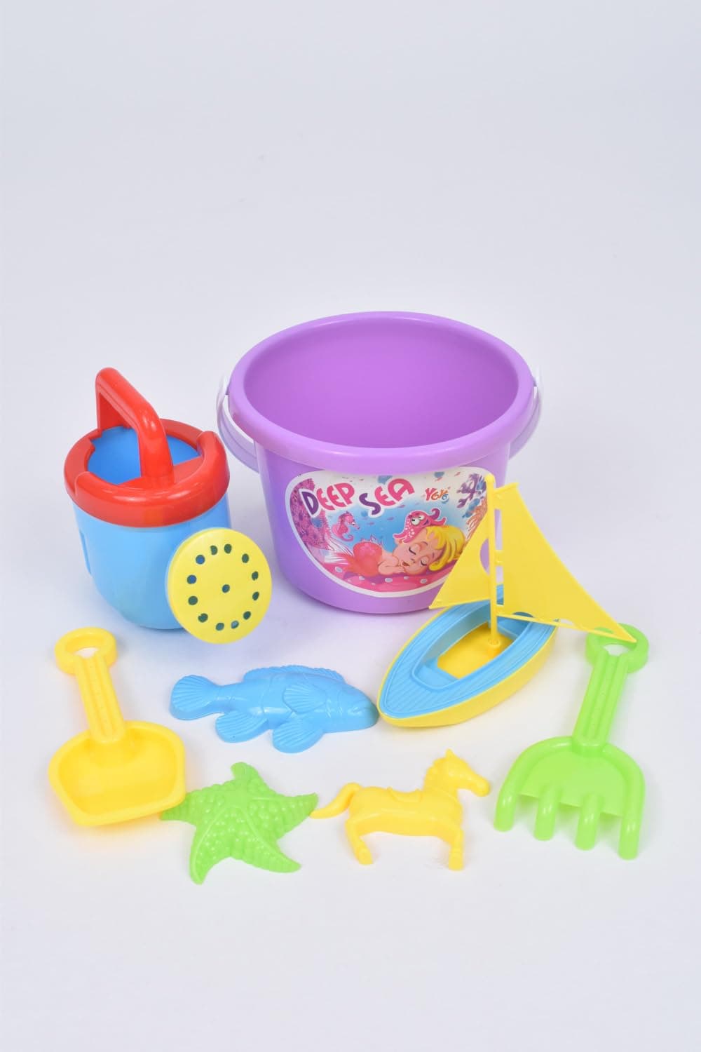 Funmoment Sand Beach Playset for Kids with Bucket and Sand Castle Molds